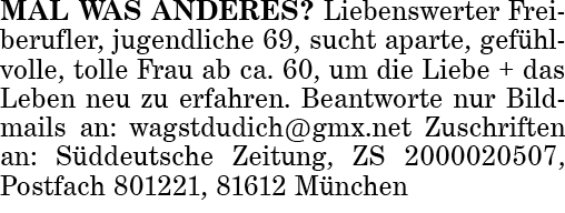 Süddeutsche Zeitung Bekanntschaften Er Sucht Sie Süddeutsche Zeitung – Das Portal für Heirat-/Bekanntschaftsanzeigen